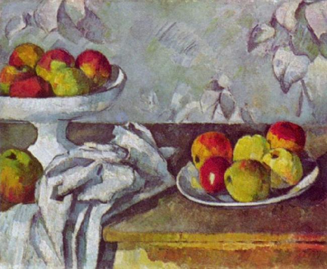 Paul Cezanne Stilleben mit apfeln und Fruchtschale